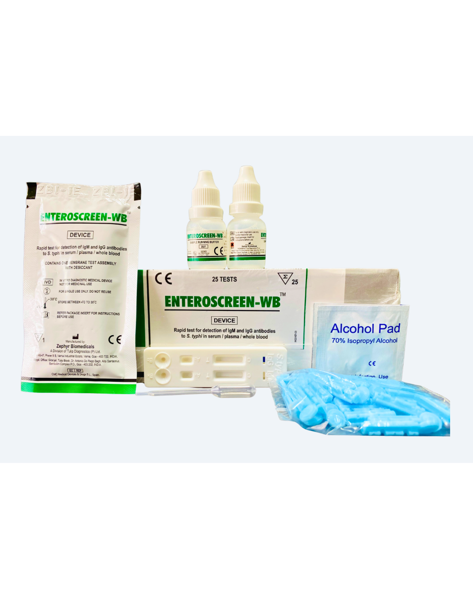 Enteroscreen Typhoid (IgG, IgM) Rapid Test Cassette 